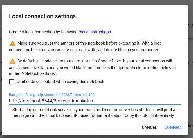 Enter Local Runtime Information